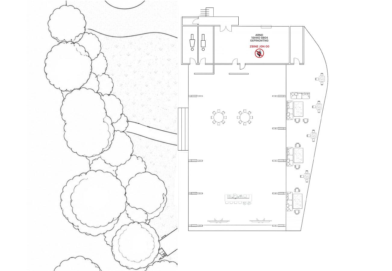 Planta do espaço — Lake House